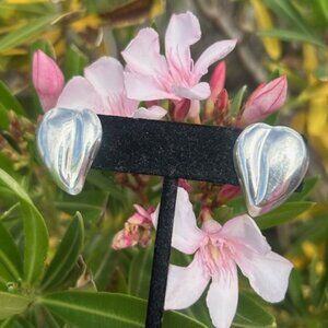 ❤️❤️TAXCO MEXICO 925 Sterling Silver Puffy Heart EARRINGS